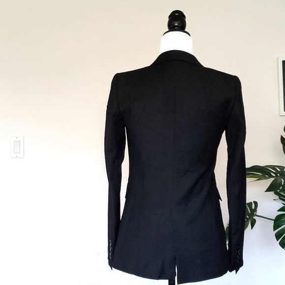 Massimo Dutti Black Textured Weave Suit Blazer - Picture 8 of 16